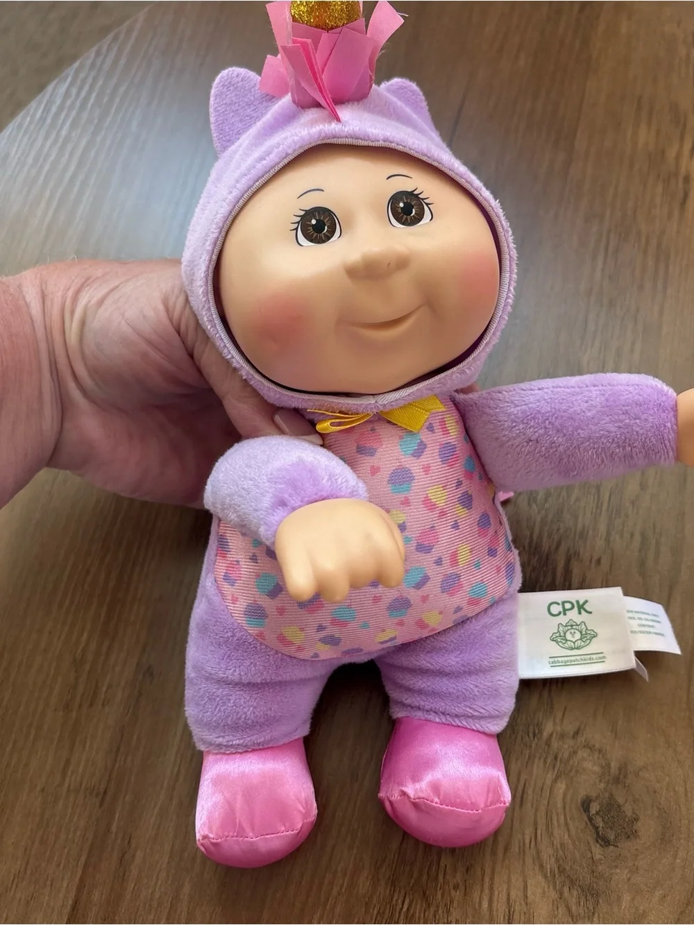 Cabbage Patch Kids Lilac Pink Plush unicorn - Soft Baby Toy.  INV25/572